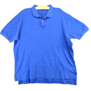 Polo Ralph Lauren Men's Polo Shirt Blue XL Short Sleeve High Low Hem Cotton